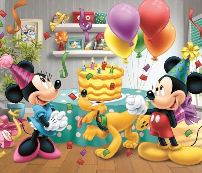 Puzzle - Trefl - Mickey és Minnie a születésnapjukat ünneplik