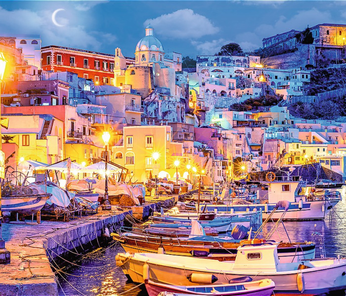 Puzzle - Trefl - Procida-sziget éjjel, Olaszország