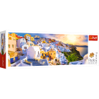 Puzzle - Trefl - Naplemente Santorini szigetén, Görögországban - Panoramatikus Puzzle