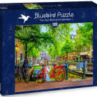 Puzzle - Bluebird - Piros bicikli Amszterdamban