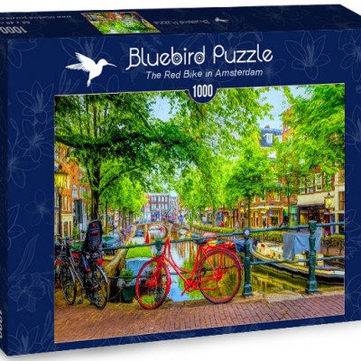 Piros bicikli Amszterdamban