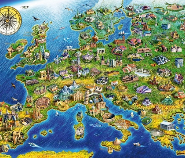 Puzzle - Bluebird - Európai műemlékek