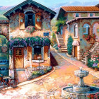 Puzzle - Bluebird - Szökőkút a főtéren