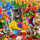 Puzzle - Bluebird - Játékos cicák