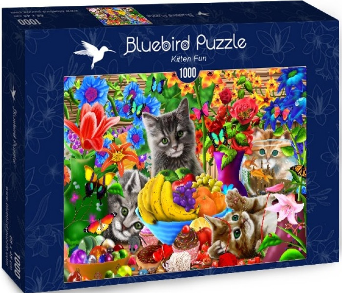 Puzzle - Bluebird - Játékos cicák