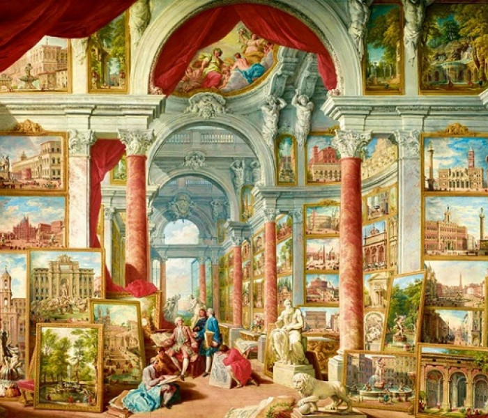 Puzzle - Bluebird - Festmények a modern Róma látképével