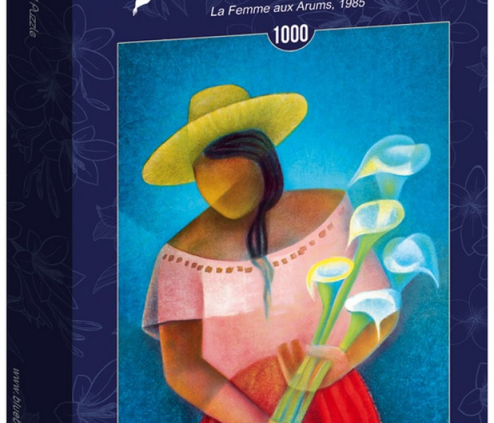 Puzzle - Bluebird - Nő virággal