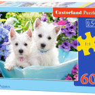 Puzzle - Castorland - Fehér kiskutyák
