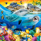 Puzzle - Castorland - Delfinek a trópusokon