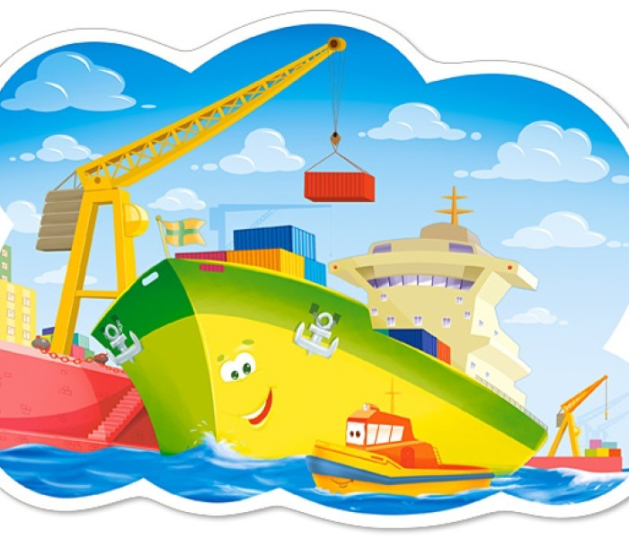 Puzzle - Castorland - Egy nap a kikötőben - Maxi