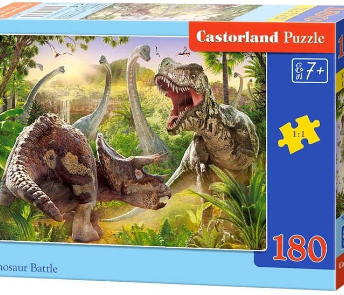 Puzzle - Castorland - Dinoszauruszok harca