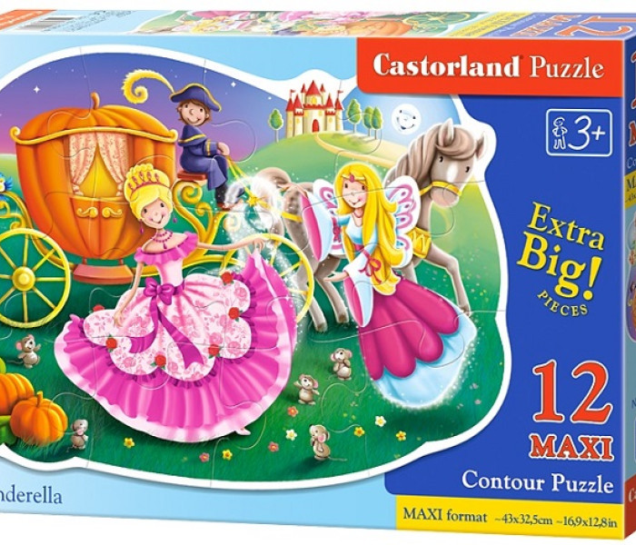 Puzzle - Castorland - Hamupipőke a hintójával - Maxi