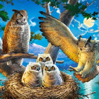 Puzzle - Castorland - Bagoly család