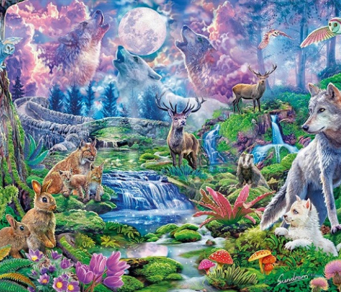 Puzzle - Clementoni - Vadregény a holdfényben
