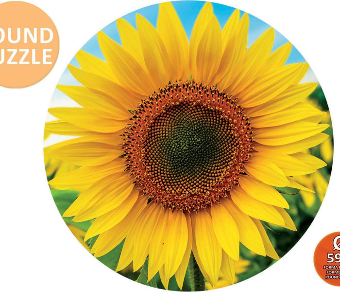 Puzzle - Educa - Puzzle Napraforgók - Kerek kirakó