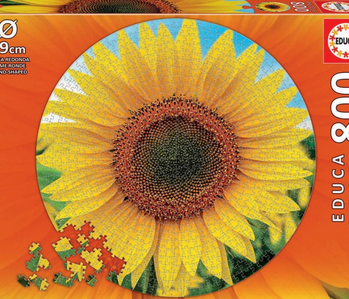 Puzzle - Educa - Puzzle Napraforgók - Kerek kirakó
