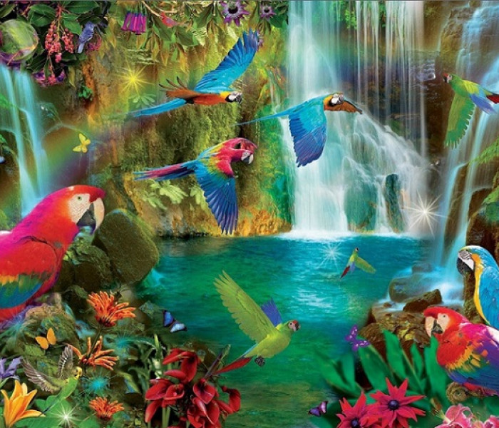 Puzzle - Educa - Trópusi papagájok