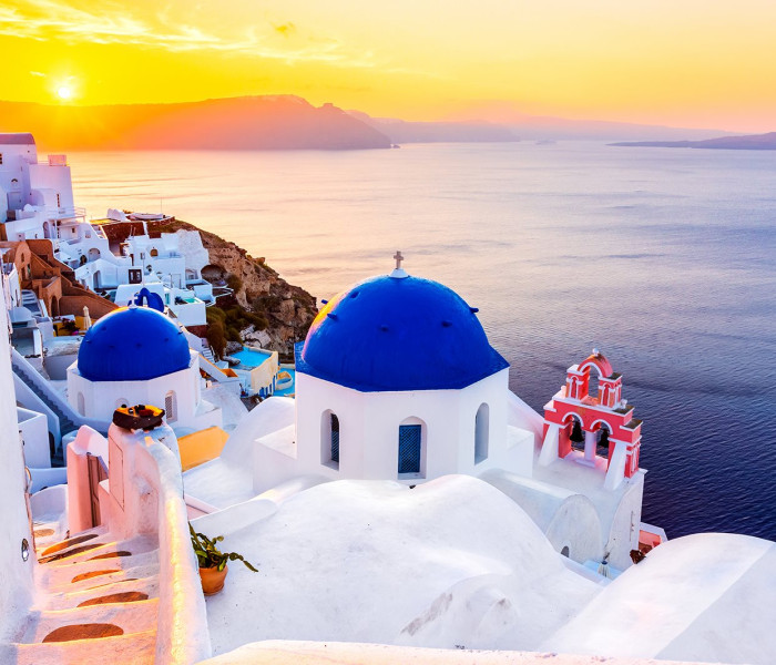 Puzzle - Enjoy - Napfelkelte Santorini felett