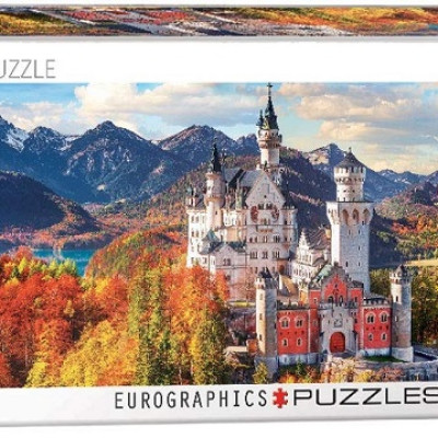 Kilátás Neuschwansteinre - Panoramatikus Puzzle