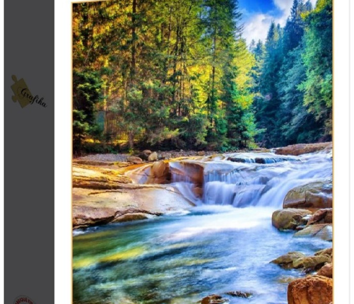 Puzzle - Grafika - Vízesés az erdőben