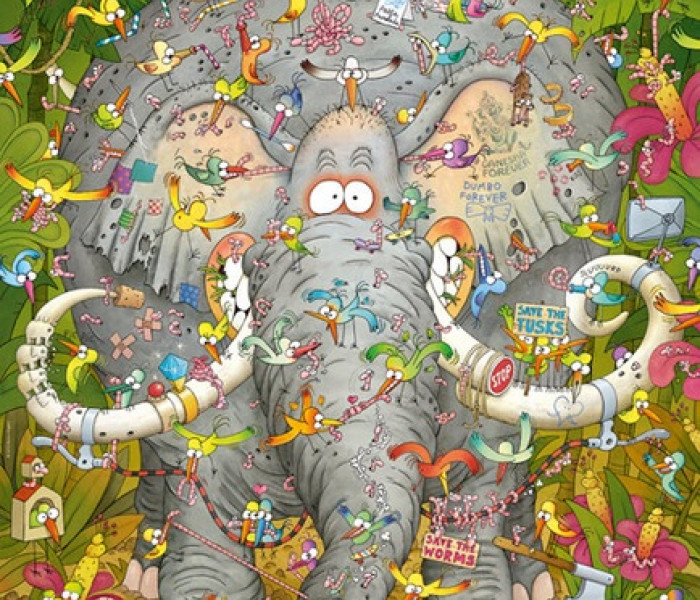 Puzzle - Heye - Egy elefánt élete - Triangular puzzle