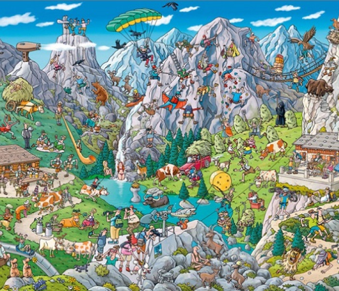 Puzzle - Heye - Buli az Alpokban - Triangular Puzzle