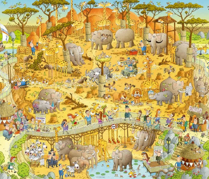 Puzzle - Heye - ÁLLATKERT - Afrika