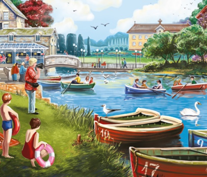 Puzzle - Falcon - Tó csónakokkal