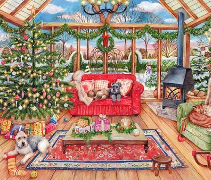 Puzzle - Falcon - Karácsonyi téli kert