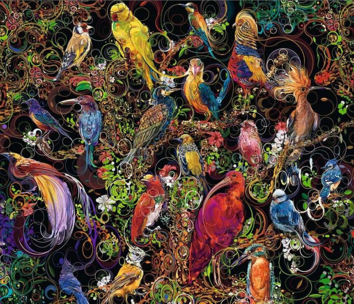 Puzzle - Ravensburger - Festett madarak
