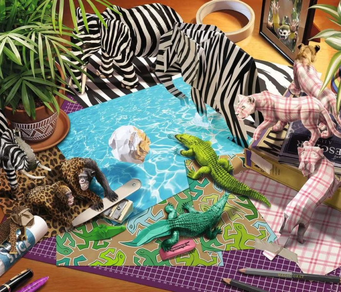 Puzzle - Ravensburger - Origami kaland - Állatok