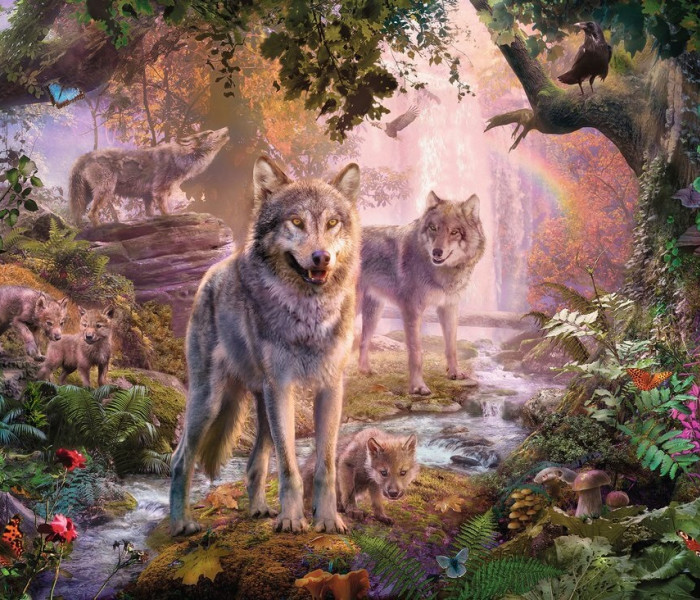 Puzzle - Ravensburger - Farkascsalád nyáron