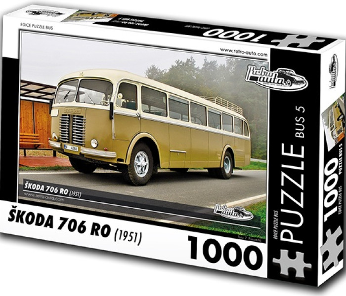 Puzzle - Retro-auta - Busz Škoda 706 RO (1951)