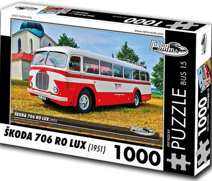 Puzzle - Retro-auta - Busz Škoda 706 RO LUX (1951)