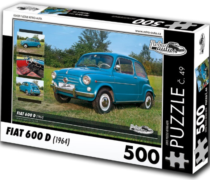 Puzzle - Retro-auta - Puzzle Fiat 600 D (1964)