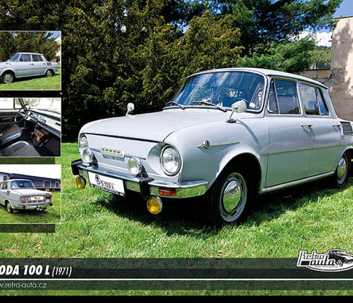Puzzle - Retro-auta - Puzzle Skoda 100 L (1971)