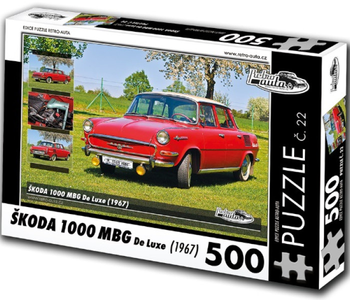 Puzzle - Retro-auta - Puzzle Skoda 1000 MBG De Luxe (1967)