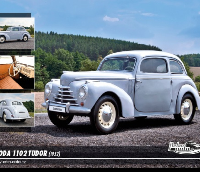 Puzzle - Retro-auta - Puzzle Skoda 1102 Tudor (1952)