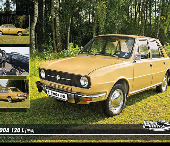 Puzzle - Retro-auta - Puzzle Škoda 120 L (1976)
