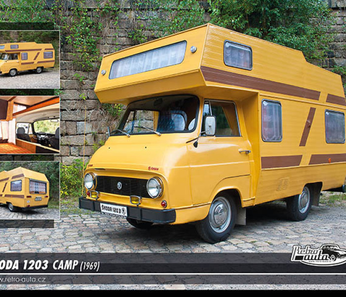 Puzzle - Retro-auta - Puzzle Skoda 1203 Camp (1969)