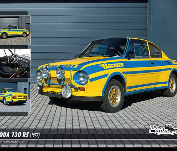 Puzzle - Retro-auta - Puzzle Skoda 130 RS (1977)