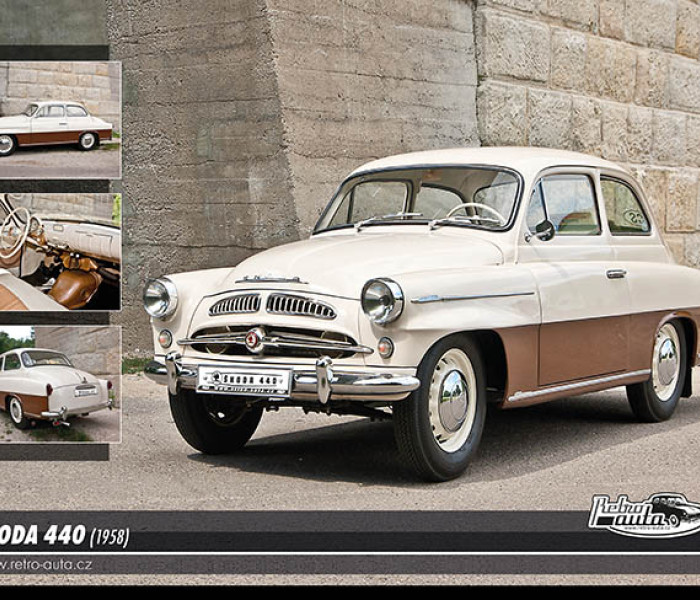 Puzzle - Retro-auta - Puzzle Skoda 440 (1958)