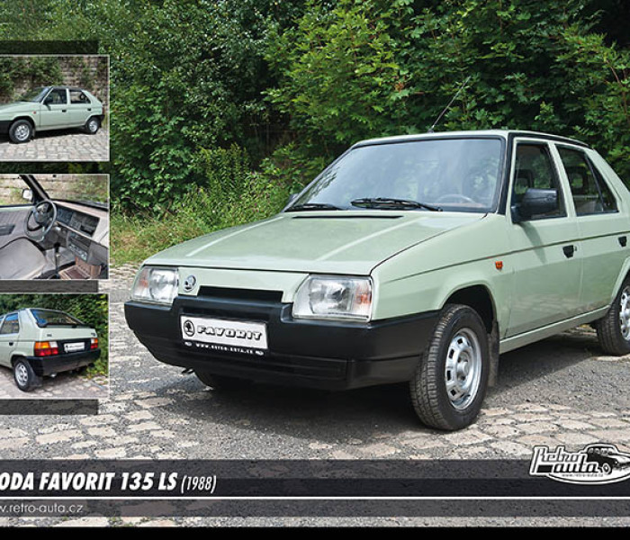 Puzzle - Retro-auta - Puzzle Skoda Favorit 135 LS (1988)