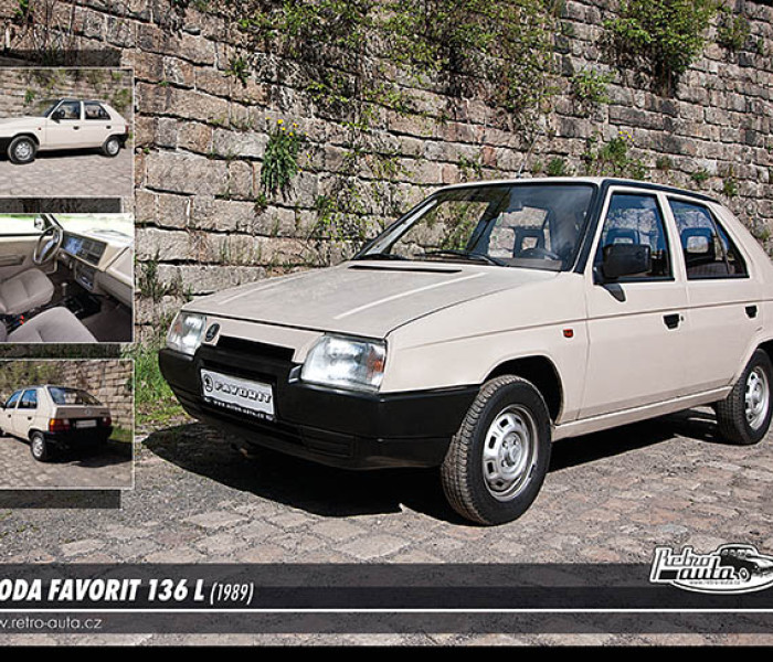 Puzzle - Retro-auta - Puzzle Skoda Favorit 136 L (1989)