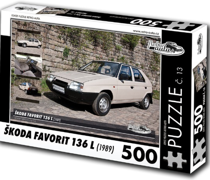 Puzzle - Retro-auta - Puzzle Skoda Favorit 136 L (1989)