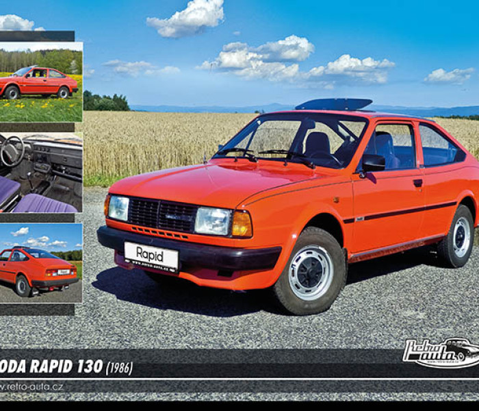 Puzzle - Retro-auta - Puzzle Skoda Rapid 130 (1986)