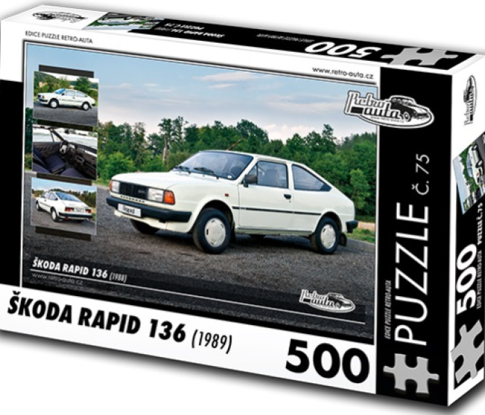 Puzzle - Retro-auta - Puzzle Skoda Rapid 136 (1988)