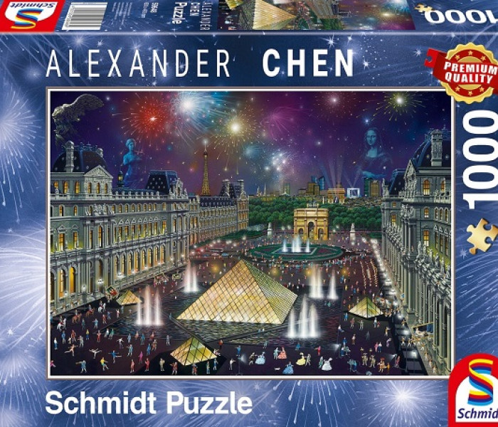 Puzzle - Schmidt - Tűzijáték a Louvre felett