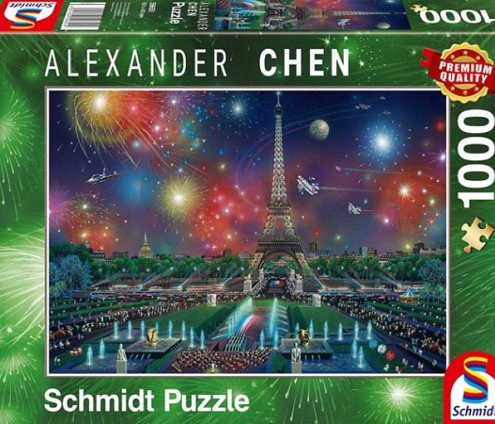 Puzzle - Schmidt - Tűzijáték Párizs felett