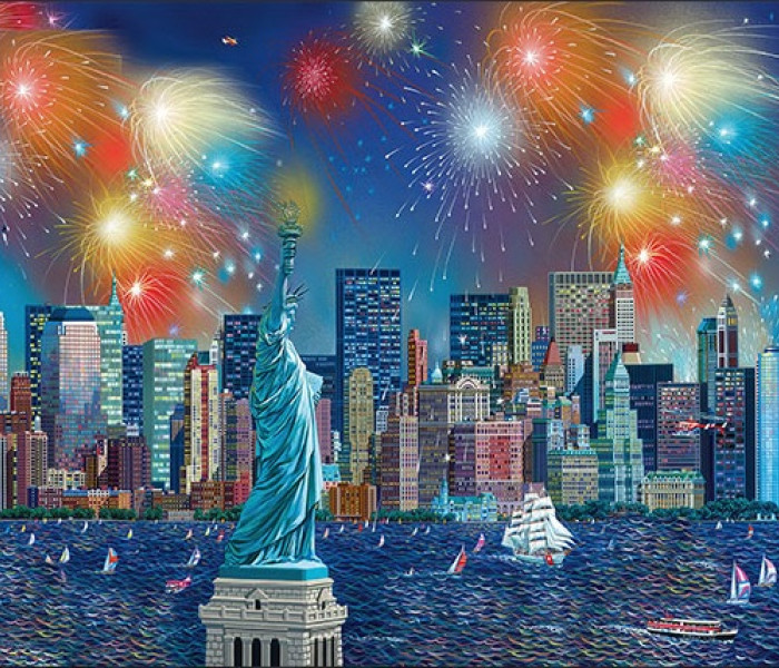Puzzle - Schmidt - Tűzijáték a Szabadság-szobor felett